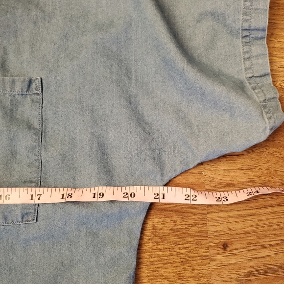Time And Tru Size Small Tie Front Chambray Top - Picture 5 of 5